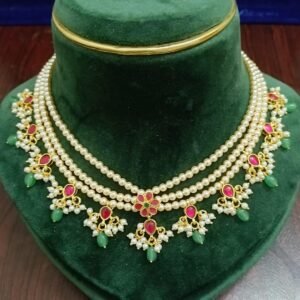 Samantha set (pearls and jadau kundan neckset)