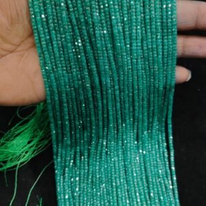 CZ High Crushed Dark green beads Each 1 Line