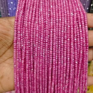 Cz High crushed Beads Ruby Pink Each 1 Line