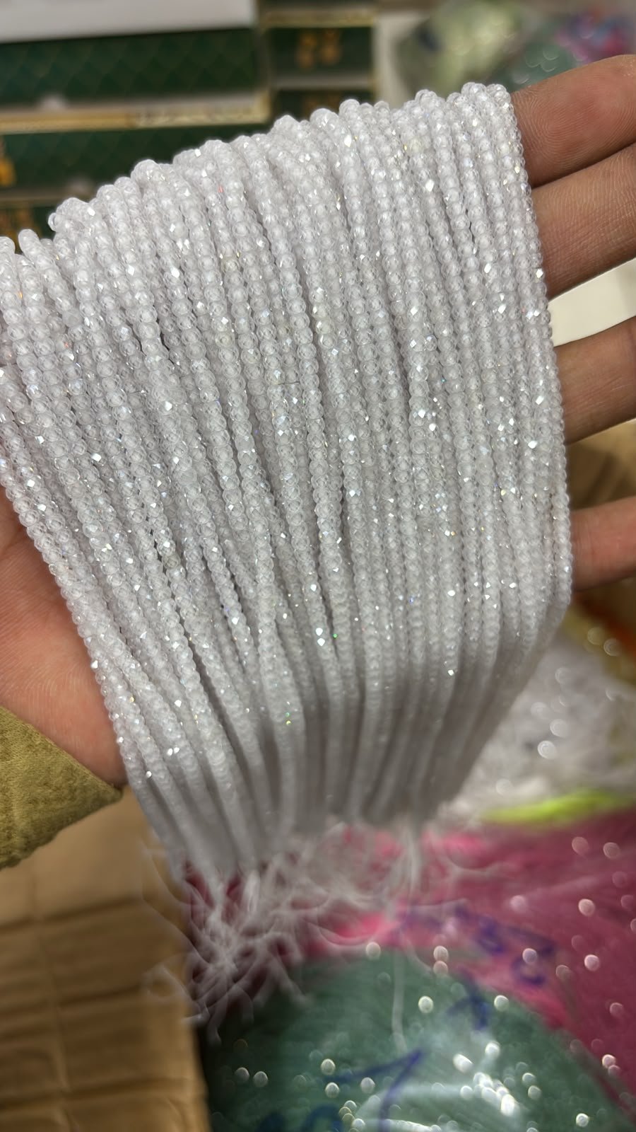CZ High Crushed Beads Each one Line