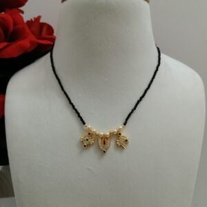 Trendy sri Venkateswara Swamy Namalu Black beads chain